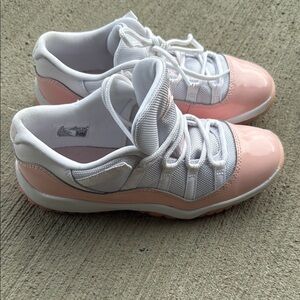 Jordan’s Pink and White Sneakers